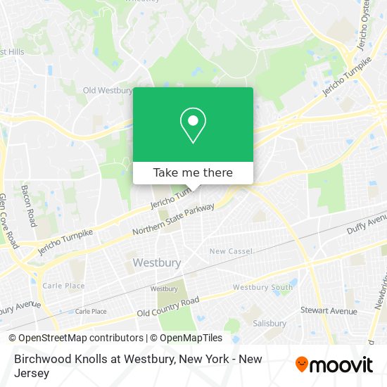 Birchwood Knolls at Westbury map