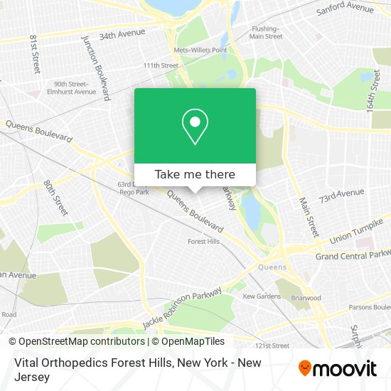 Vital Orthopedics Forest Hills map