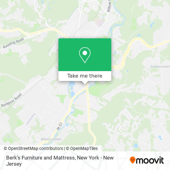 Berk's Furniture and Mattress map