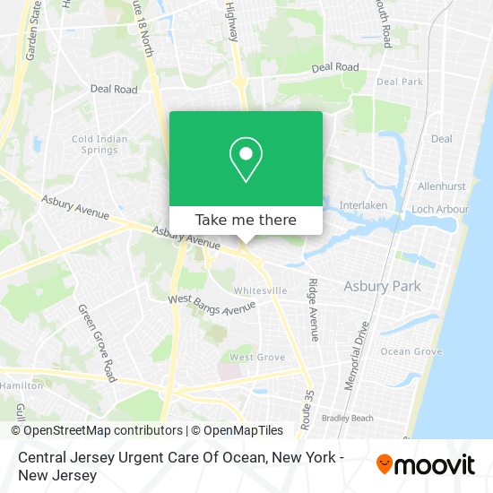 Mapa de Central Jersey Urgent Care Of Ocean