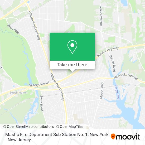 Mastic Fire Department Sub Station No. 1 map