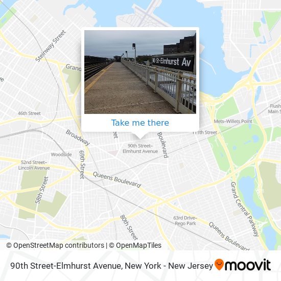 Mapa de 90th Street-Elmhurst Avenue