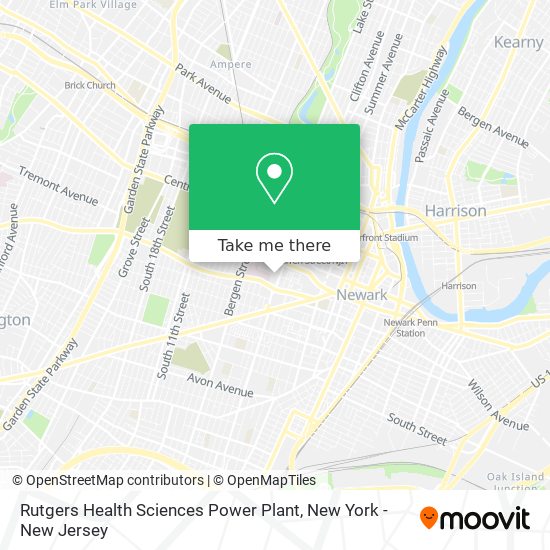 Rutgers Health Sciences Power Plant map