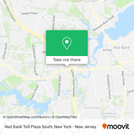 Red Bank Toll Plaza South map