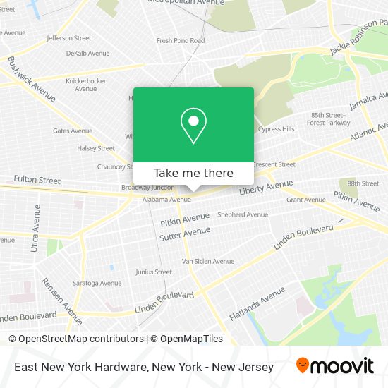 East New York Hardware map