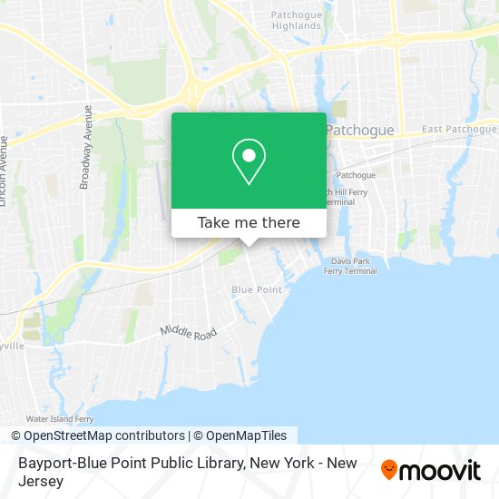 Mapa de Bayport-Blue Point Public Library