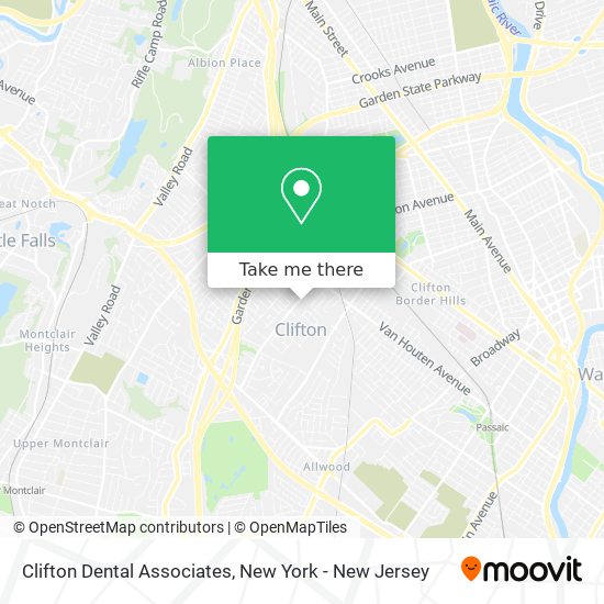 Clifton Dental Associates map