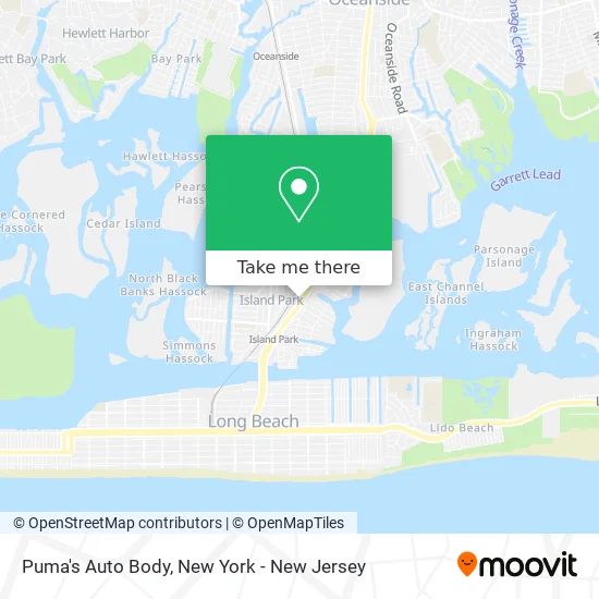 Puma's Auto Body map