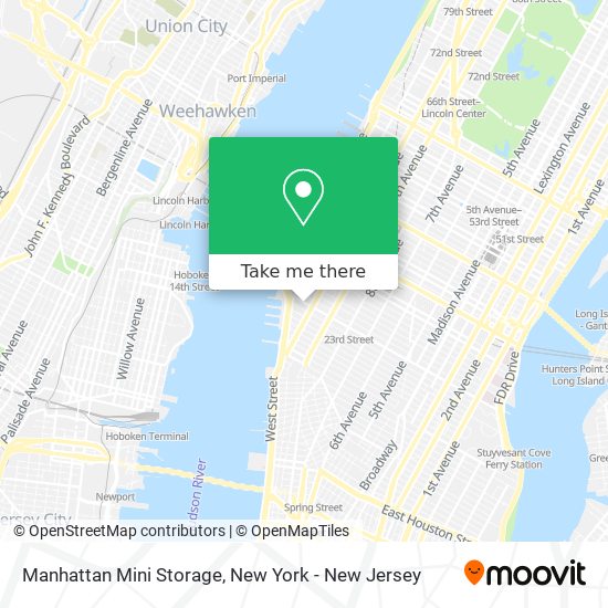 Mapa de Manhattan Mini Storage