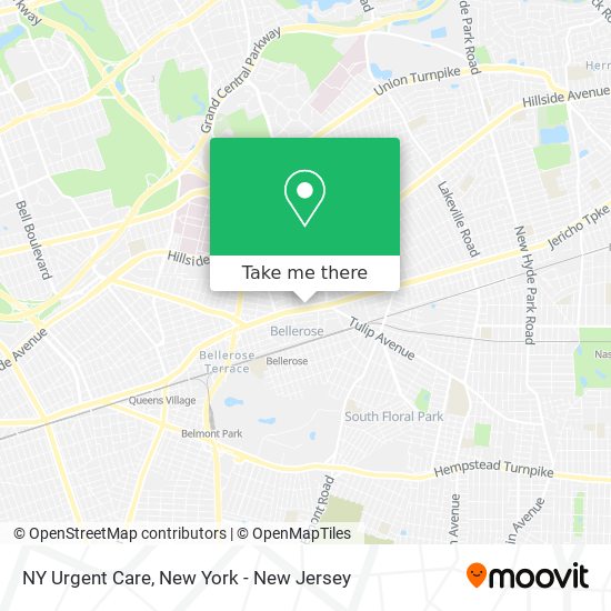 NY Urgent Care map