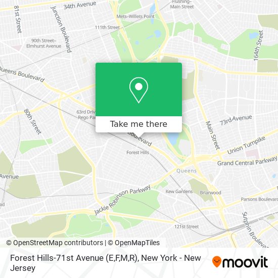 Mapa de Forest Hills-71st Avenue (E,F,M,R)
