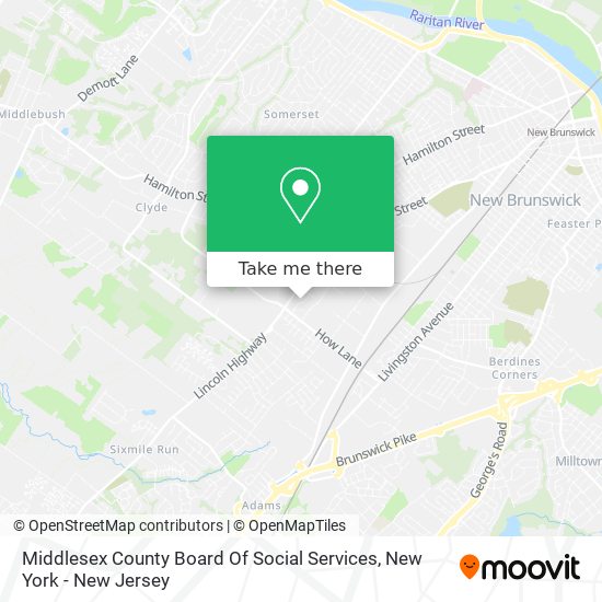 Mapa de Middlesex County Board Of Social Services