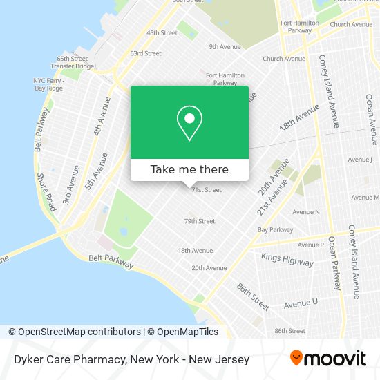 Mapa de Dyker Care Pharmacy