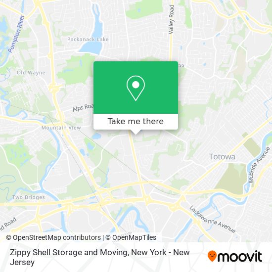 Zippy Shell Storage and Moving map