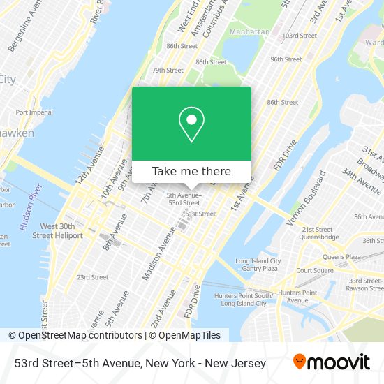 Mapa de 53rd Street–5th Avenue