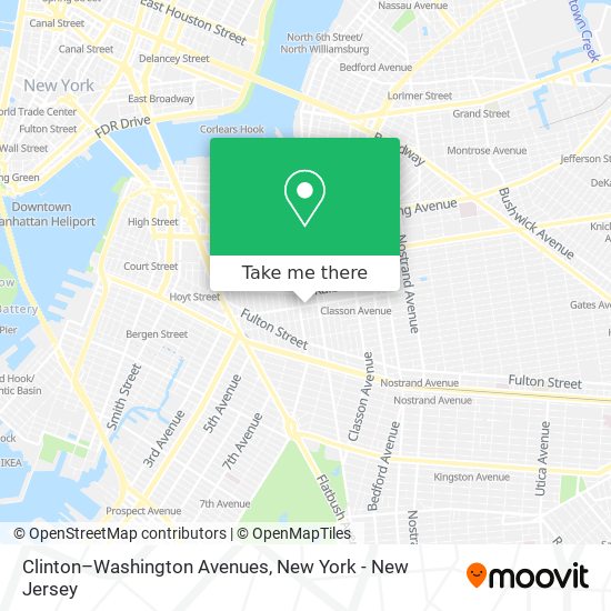 Clinton–Washington Avenues map