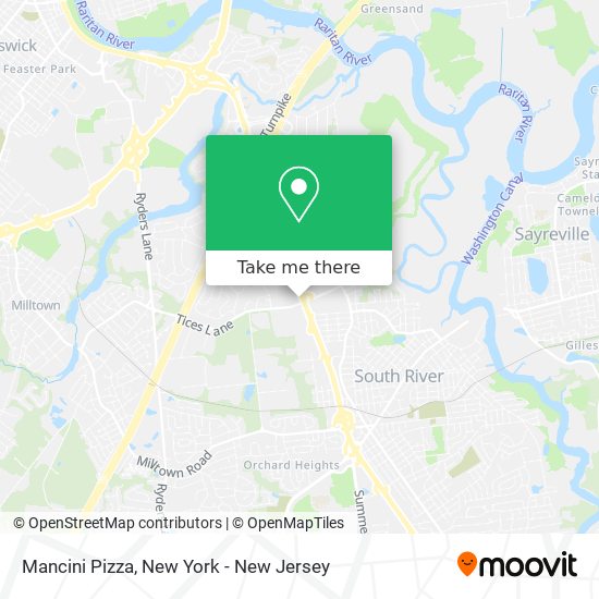 Mancini Pizza map