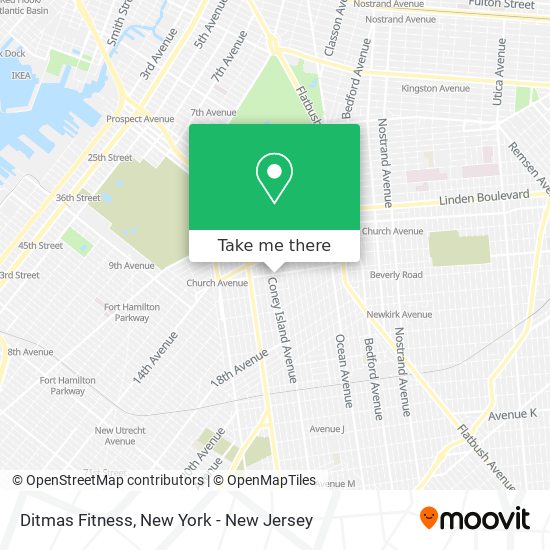Ditmas Fitness map