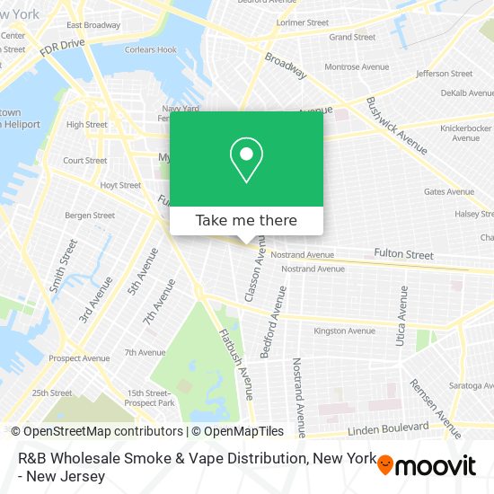 Mapa de R&B Wholesale Smoke & Vape Distribution