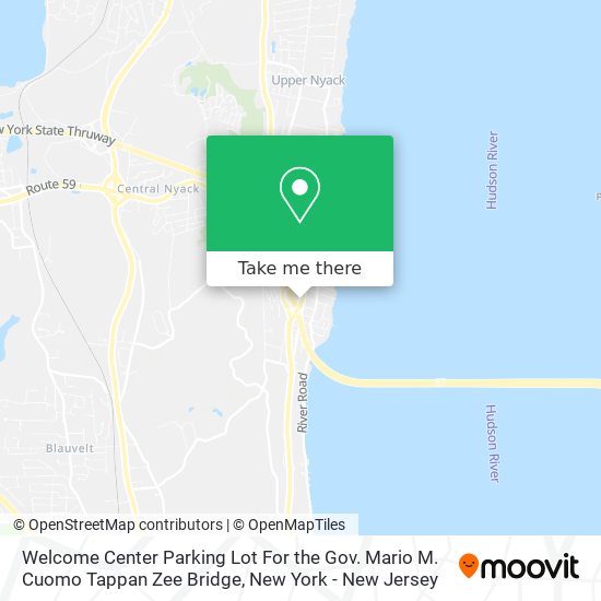 Mapa de Welcome Center Parking Lot For the Gov. Mario M. Cuomo Tappan Zee Bridge