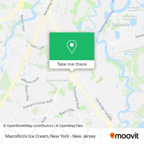 Macnifico's Ice Cream map