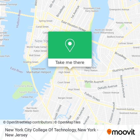 Mapa de New York City College Of Technology