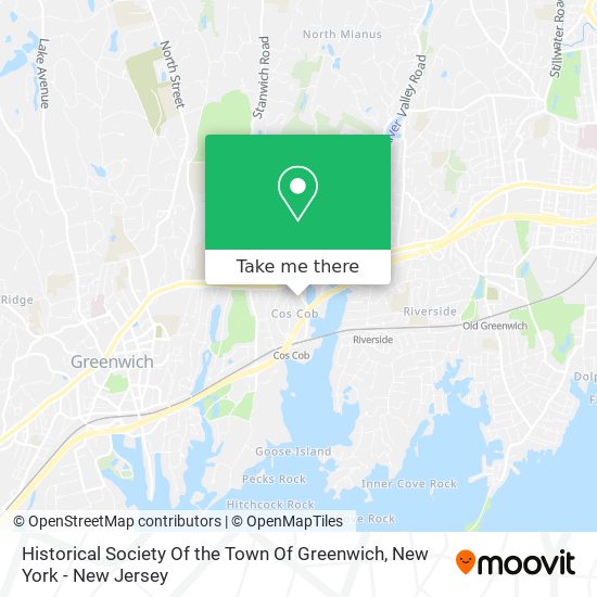 Historical Society Of the Town Of Greenwich map