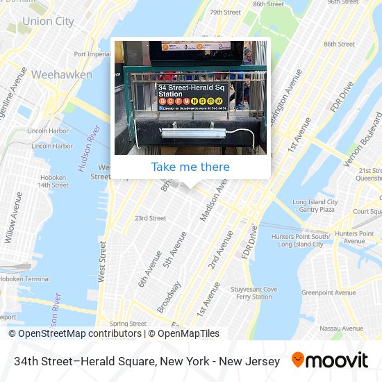 34th Street–Herald Square map