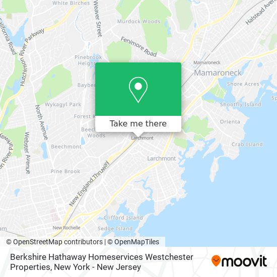 Berkshire Hathaway Homeservices Westchester Properties map