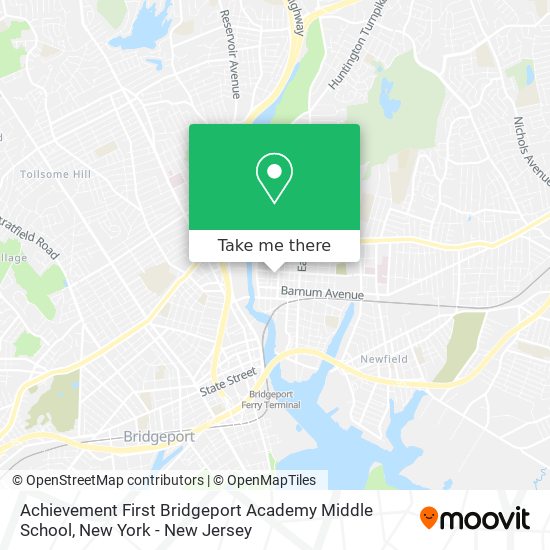 Achievement First Bridgeport Academy Middle School map