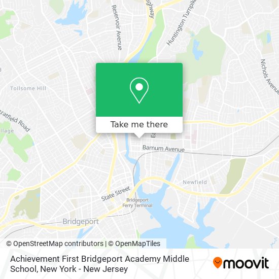 Mapa de Achievement First Bridgeport Academy Middle School