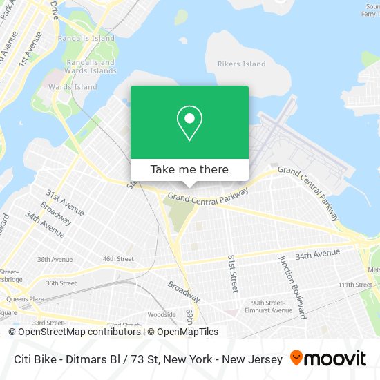 Citi Bike - Ditmars Bl / 73 St map