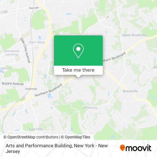 Arts and Performance Building map
