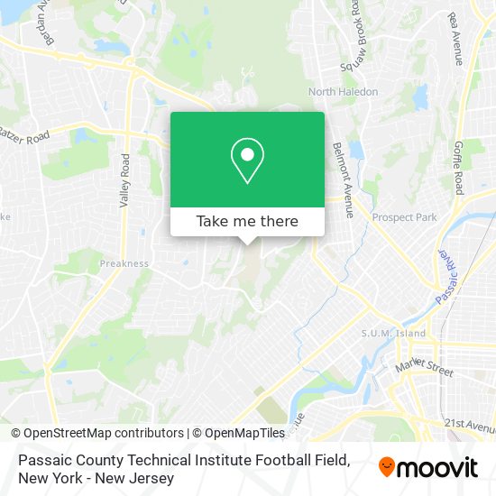 Mapa de Passaic County Technical Institute Football Field