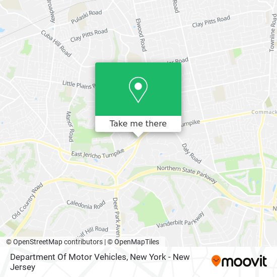 Department Of Motor Vehicles map