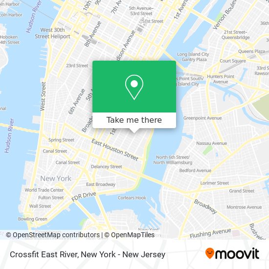 Crossfit East River map