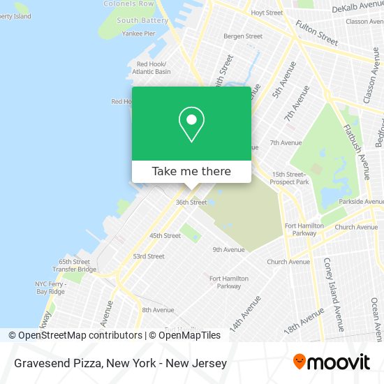 Mapa de Gravesend Pizza