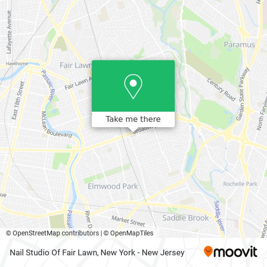 Mapa de Nail Studio Of Fair Lawn