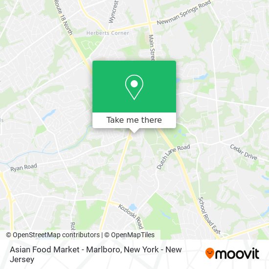 Asian Food Market - Marlboro map