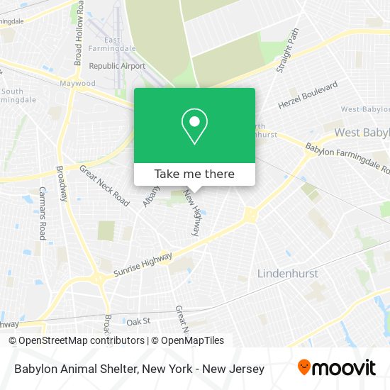 Babylon Animal Shelter map