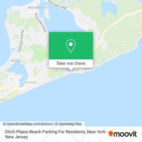 Mapa de Ditch Plains Beach Parking For Residents