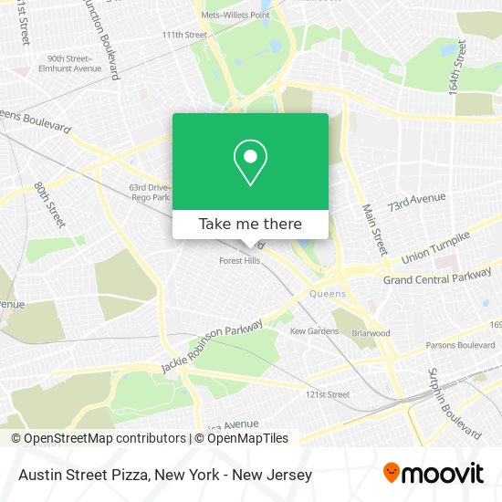 Mapa de Austin Street Pizza