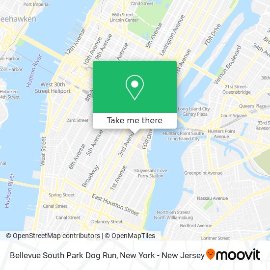 Bellevue South Park Dog Run map