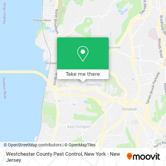 Westchester County Pest Control map