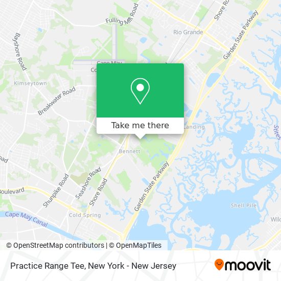 Practice Range Tee map