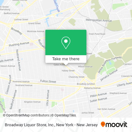 Mapa de Broadway Liquor Store, Inc.