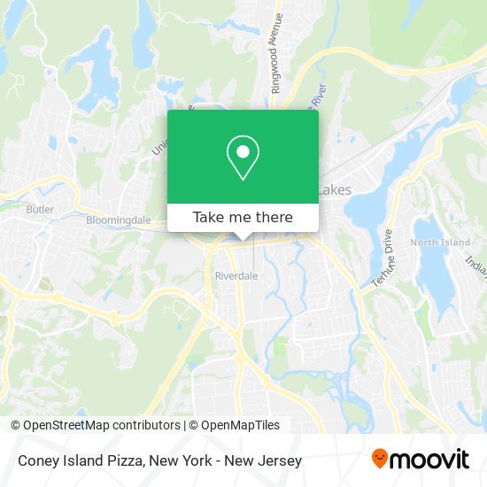 Coney Island Pizza map