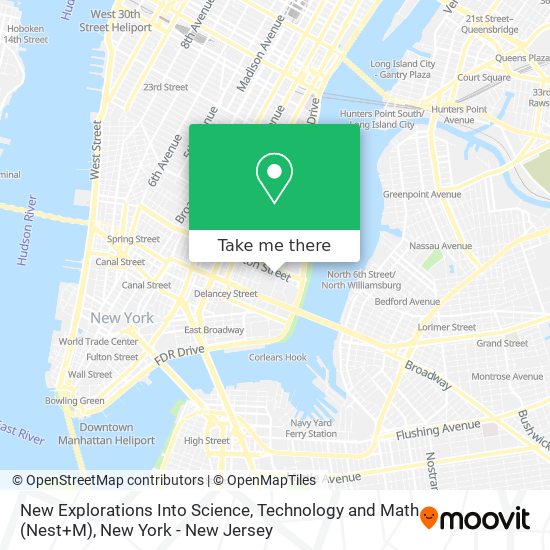 Mapa de New Explorations Into Science, Technology and Math (Nest+M)