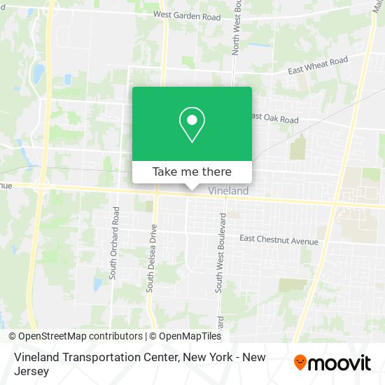 Vineland Transportation Center map