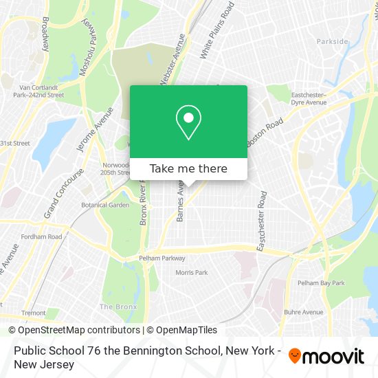 Public School 76 the Bennington School map